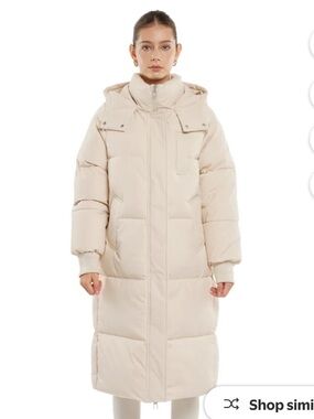 NWT PUFFIT Long Puffer Coat 3XL Fits: (12- 14) Hooded Winter Jacket Full Warm